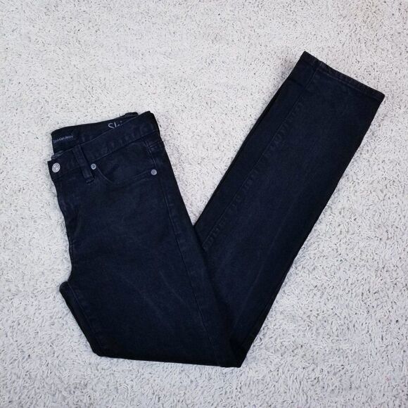 Calvin Klein Black High Rise Skinny Mom Jeans Sz 2 - Picture 1 of 6